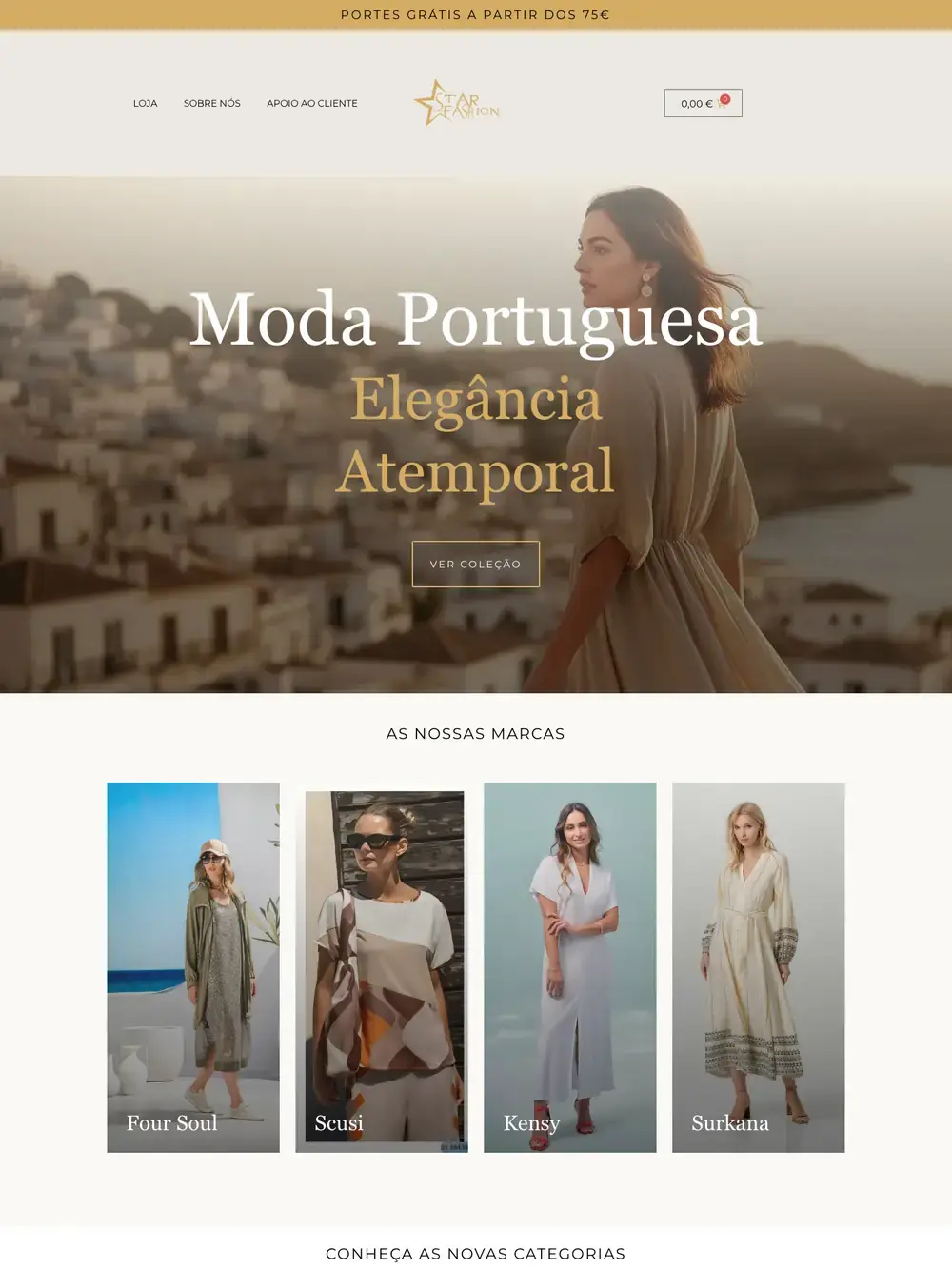 Site Star Fashion visto no computador