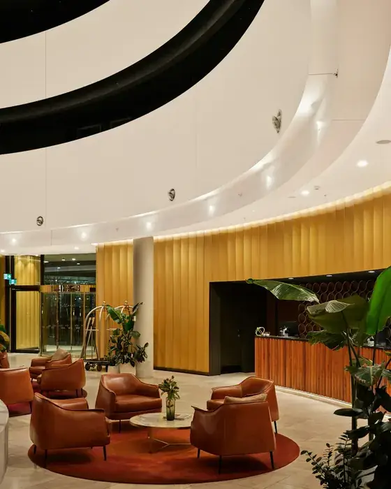 Receção de um hotel